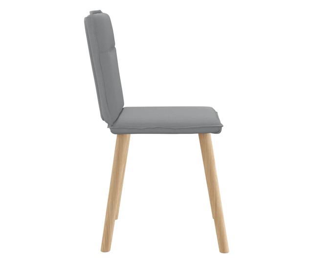 Kuhinjski stoli, 2 kosa, svetlo sivi, tekstil