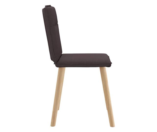 Jedilni stoli, komplet 4, temno rjava, blago