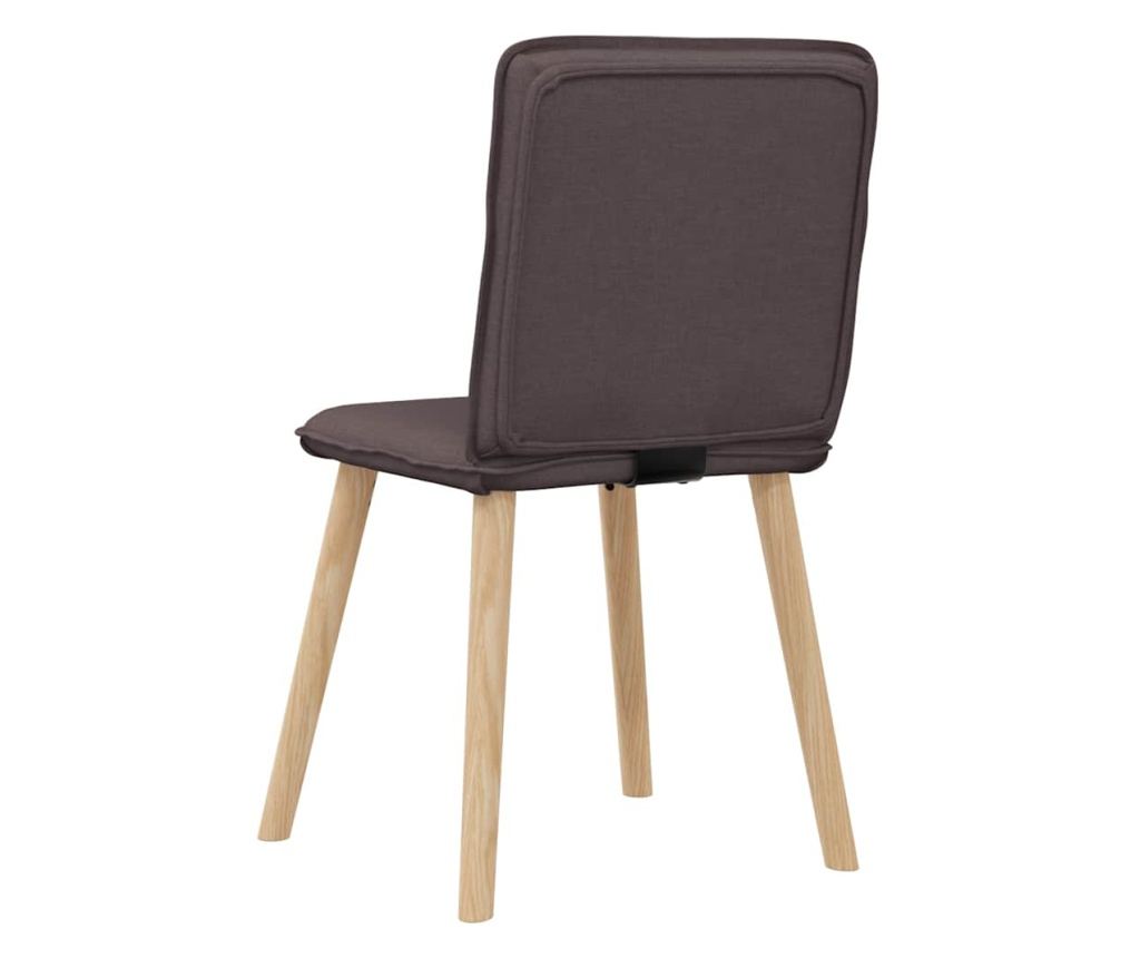 Jedilni stoli, komplet 4, temno rjava, blago - 6