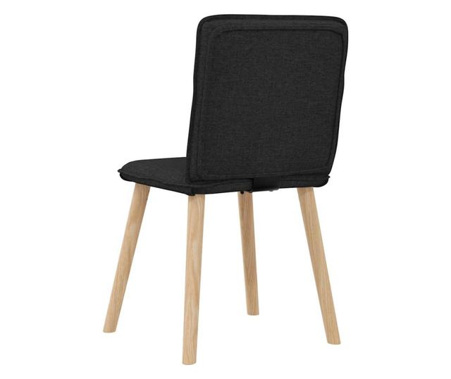 Kuhinjski stoli, 2 kosa, črni, tekstil