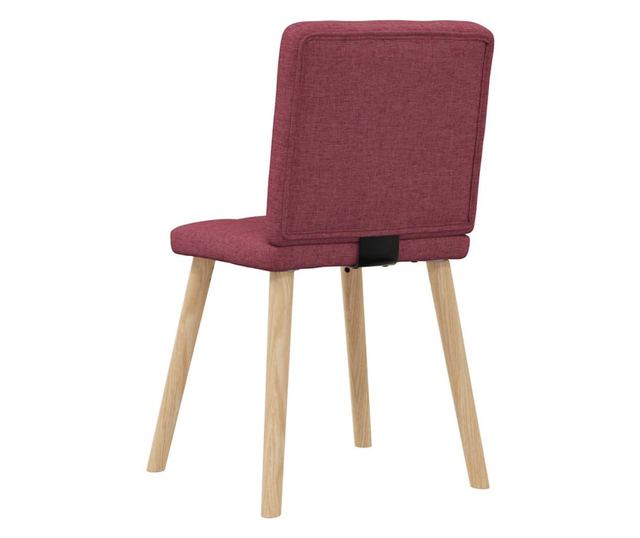 Jedilni stoli, komplet 4, vinsko rdeča, blago