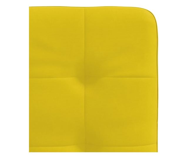 Jedilni stoli, 6 kosov, rumeni, žamet