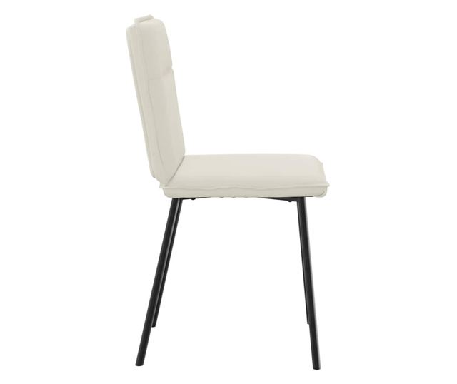 Jedilni stoli, komplet 4, kremni, žamet