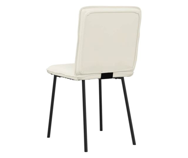 Jedilni stoli, komplet 4, kremni, žamet