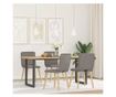 Jedilni stoli, komplet 4, taupe siva, tkanina