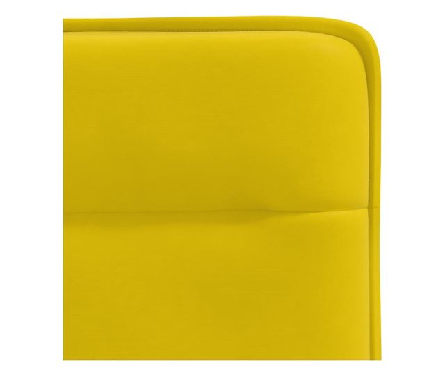 Jedilni stoli, 6 kosov, rumeni, žamet