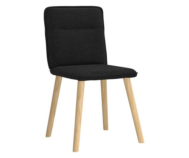 Kuhinjski stoli, 2 kosa, črni, tekstil