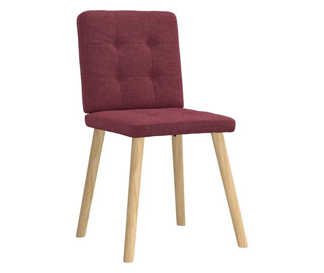 Jedilni stoli, komplet 4, vinsko rdeča, blago