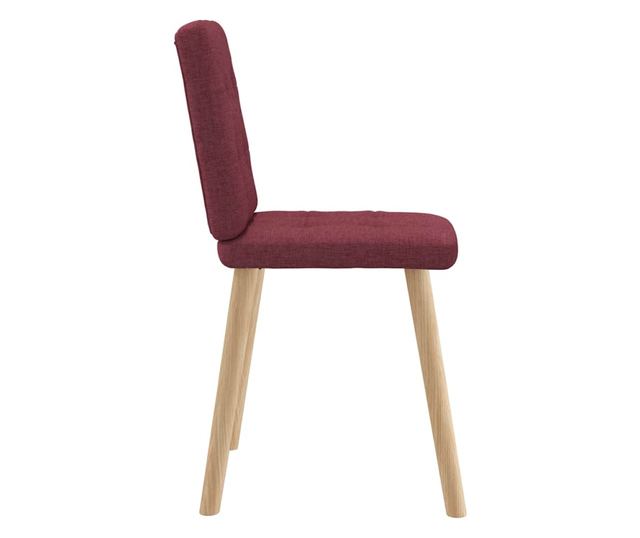 Jedilni stoli, komplet 4, vinsko rdeča, blago