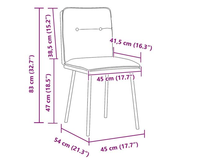 Kuhinjski stoli, komplet 6, temno sivi, žamet