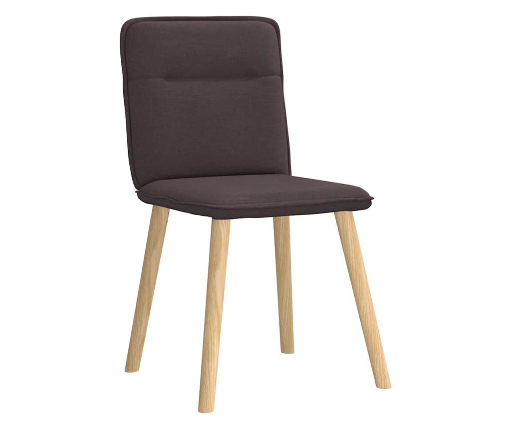 Jedilni stoli, komplet 4, temno rjava, blago - 3