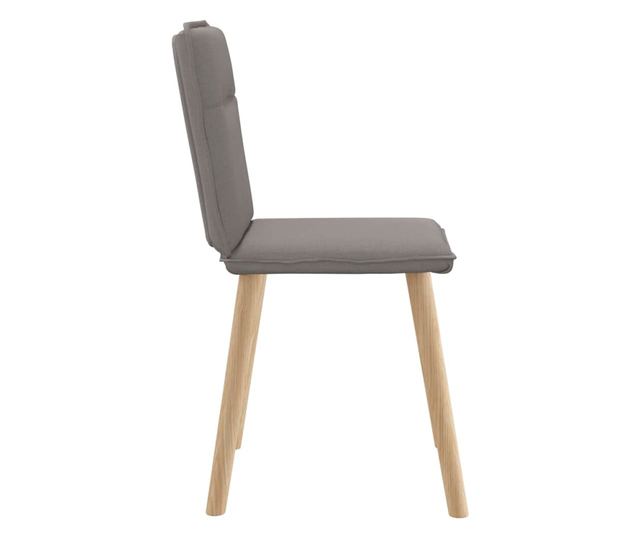 Jedilni stoli, komplet 4, taupe siva, tkanina