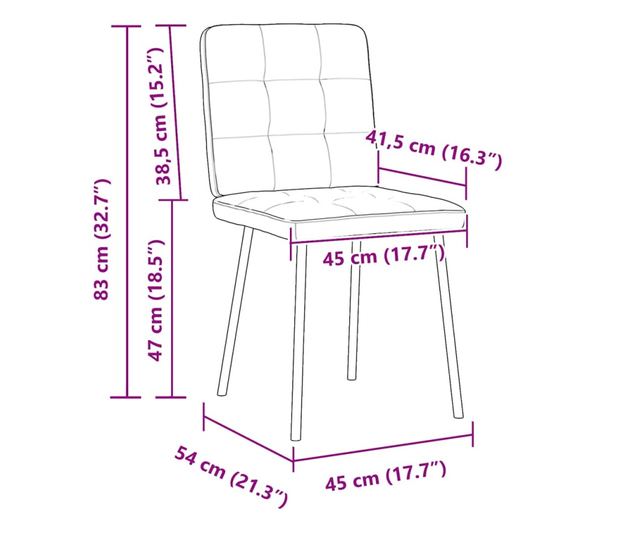 Kuhinjski stoli, komplet 6, kremni, žamet