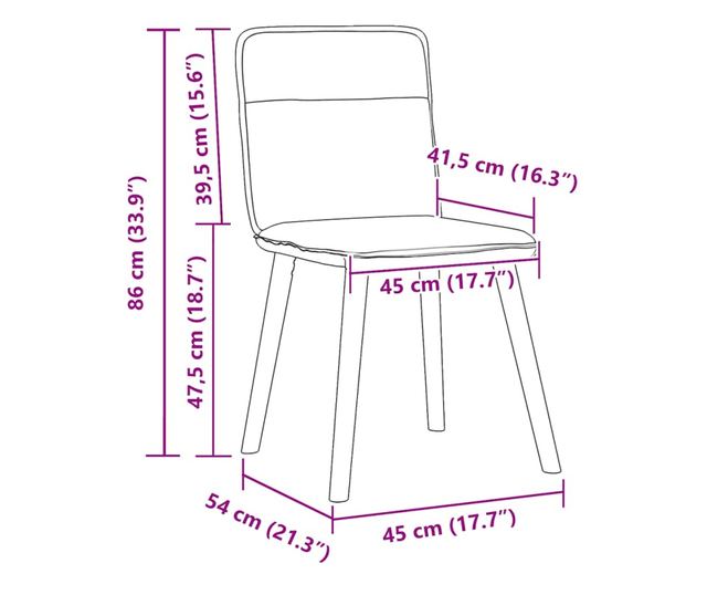 Jedilni stoli 6 kosov črno blago