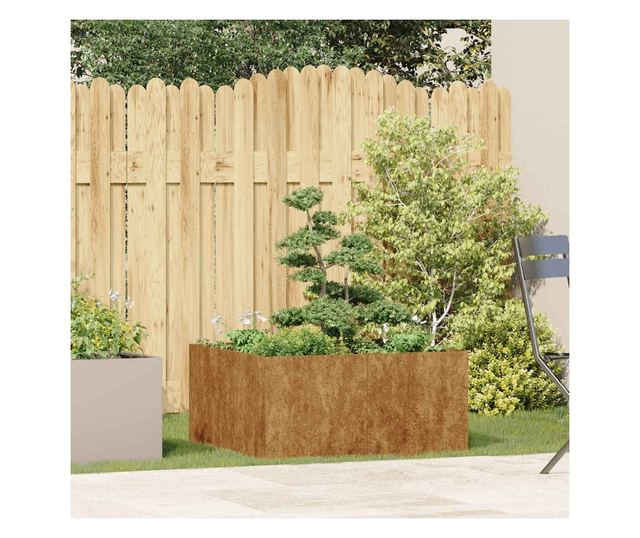 vidaXL Jardinieră Rusty 80x80x40 cm Oțel pentru intemperii