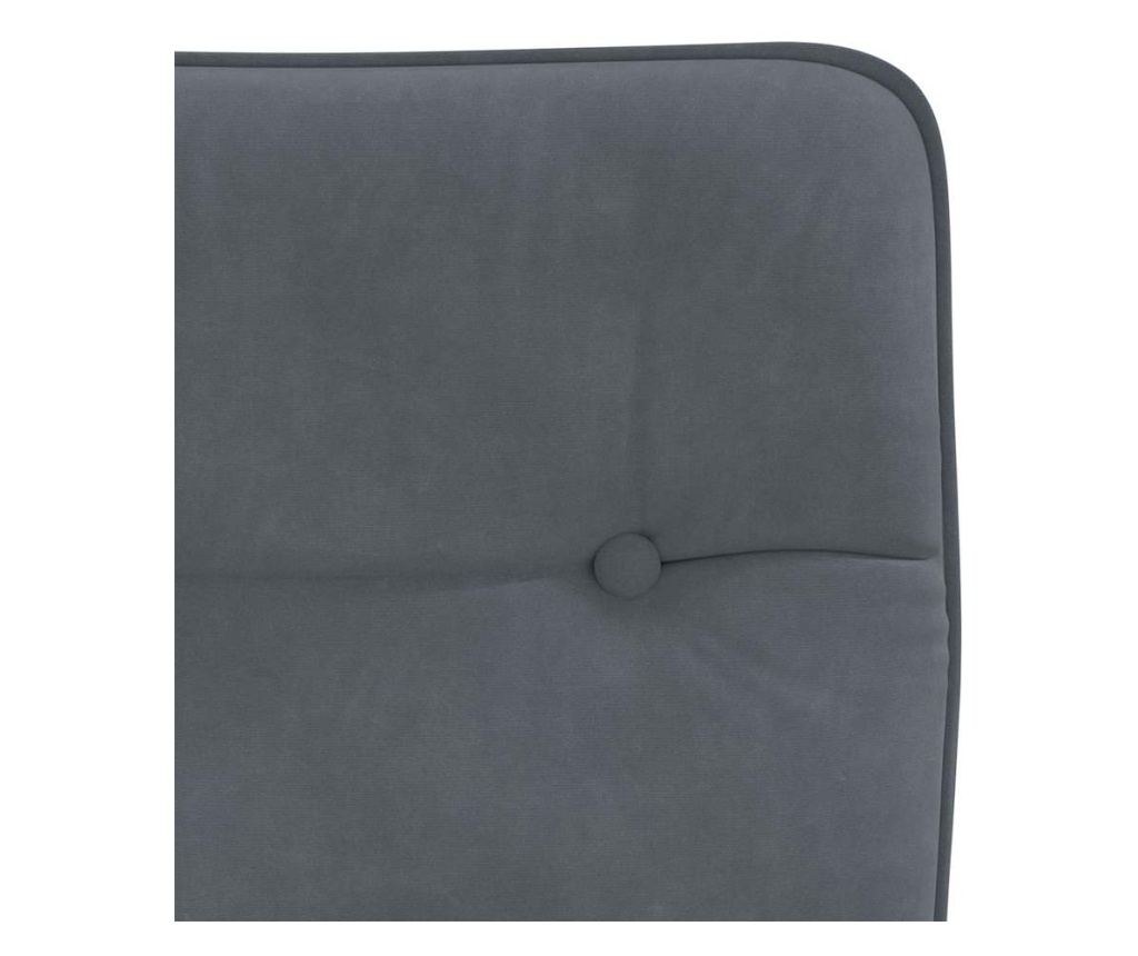 Kuhinjski stoli, komplet 6, temno sivi, žamet - 7