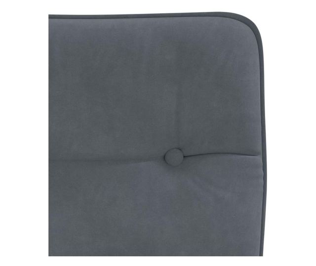 Kuhinjski stoli, komplet 6, temno sivi, žamet