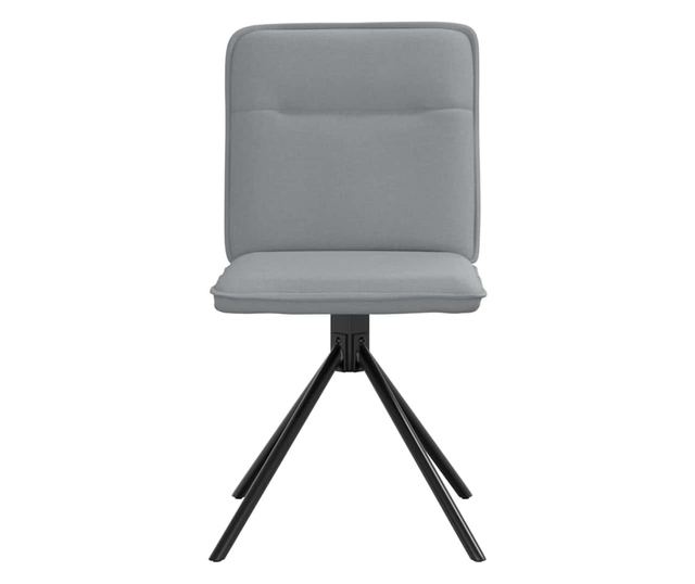 Jedilni stoli, komplet 6, svetlo sivi, blago