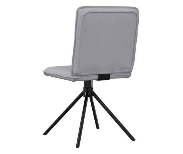 Jedilni stoli, komplet 6, svetlo sivi, blago