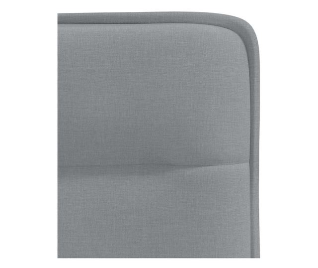 Jedilni stoli, komplet 6, svetlo sivi, blago