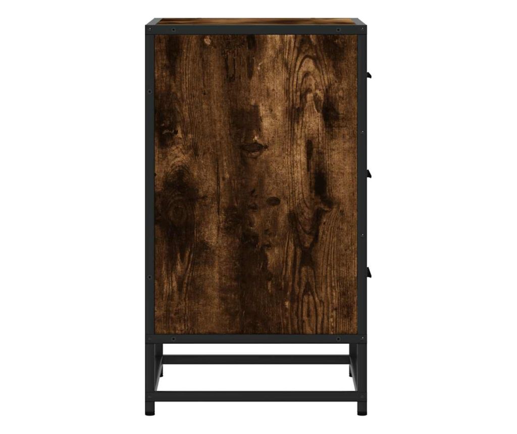 Noćni ormarić Smoked Oak 40X34,5X60 cm (Obrađeno drvo i metal) - 6