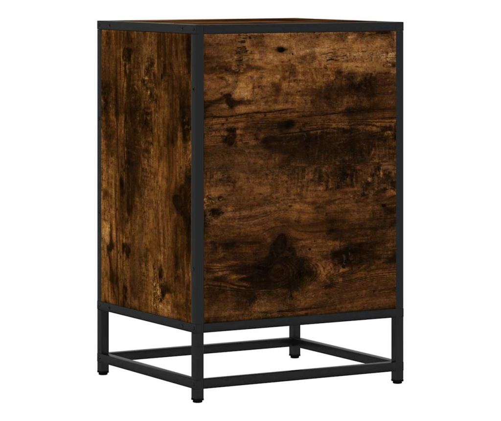 Noćni ormarić Smoked Oak 40X34,5X60 cm (Obrađeno drvo i metal) - 7