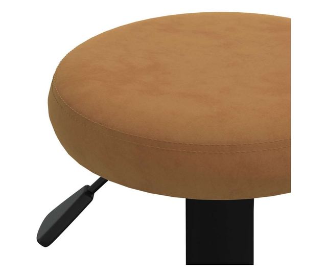 Barski stoli, 2 kosa, rjavi, žamet