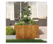 vidaXL Jardinieră Rusty 120x80x80 cm Oțel pentru intemperii