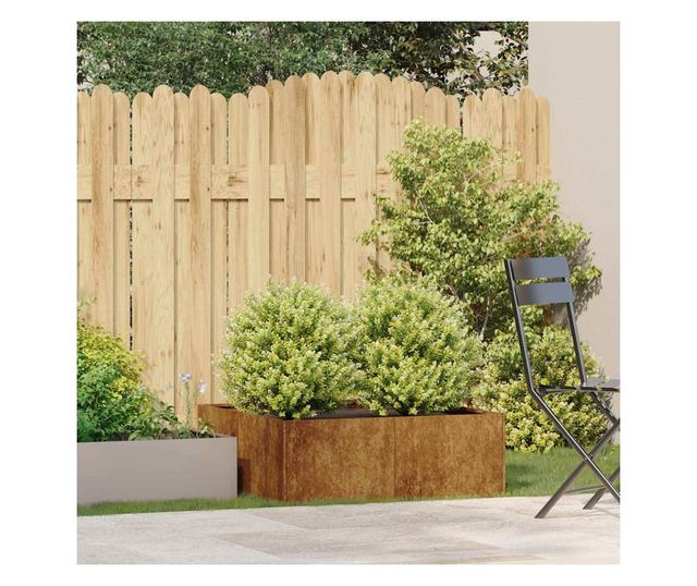 vidaXL Jardinieră Rusty 80x80x30 cm Oțel pentru intemperii