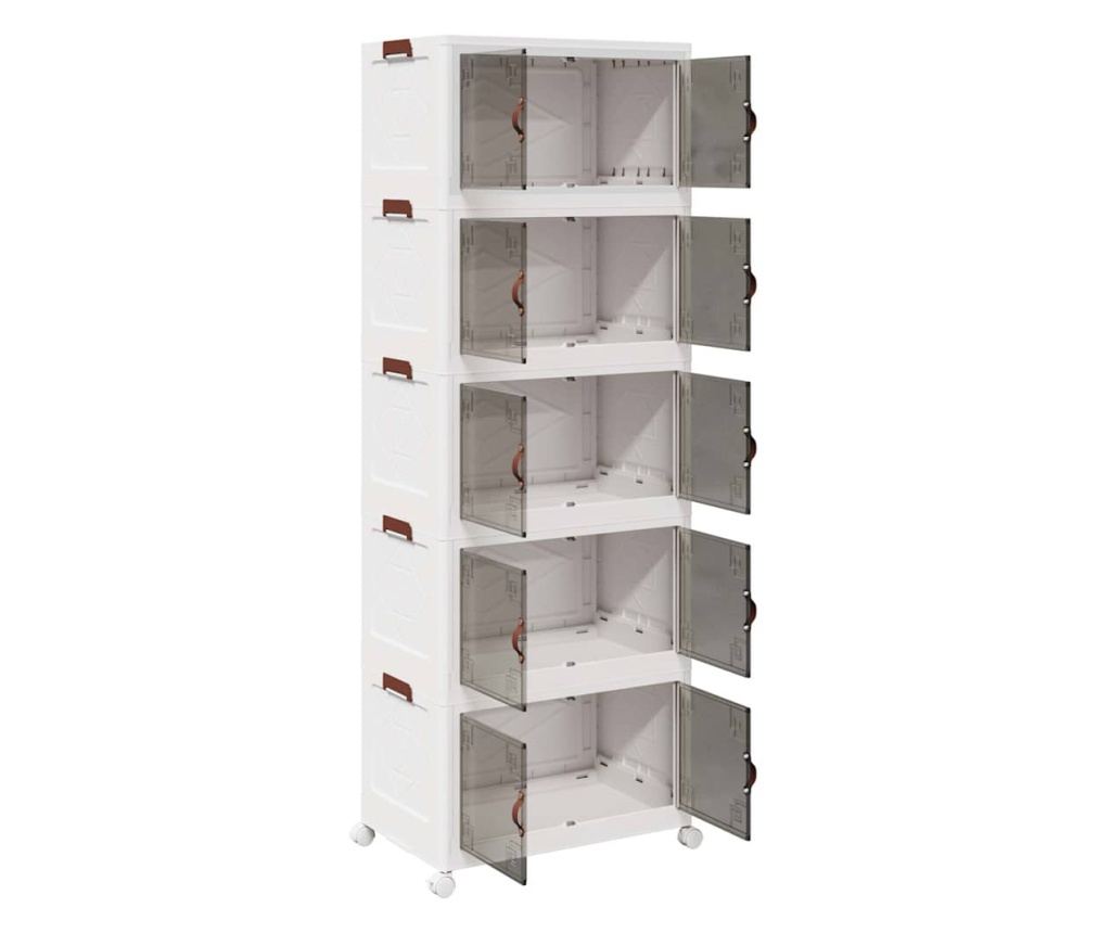Кутия за съхранение с колела на 5 нива 75 L 64x40x179 cm - 5