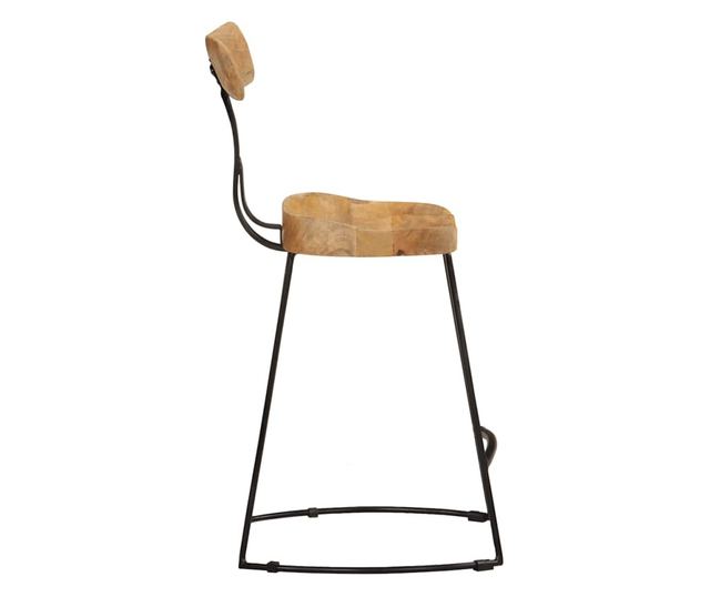 Barski stoli 2 kosa 49x43x79 cm Masiven mangov les