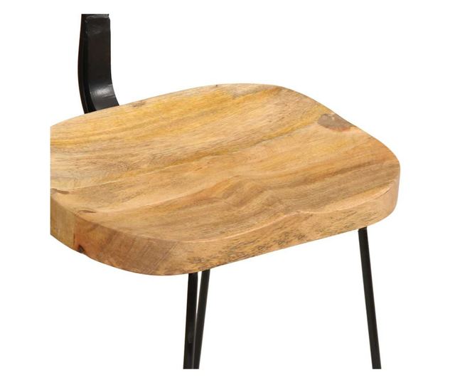 Barski stoli 2 kosa 49x43x79 cm Masiven mangov les