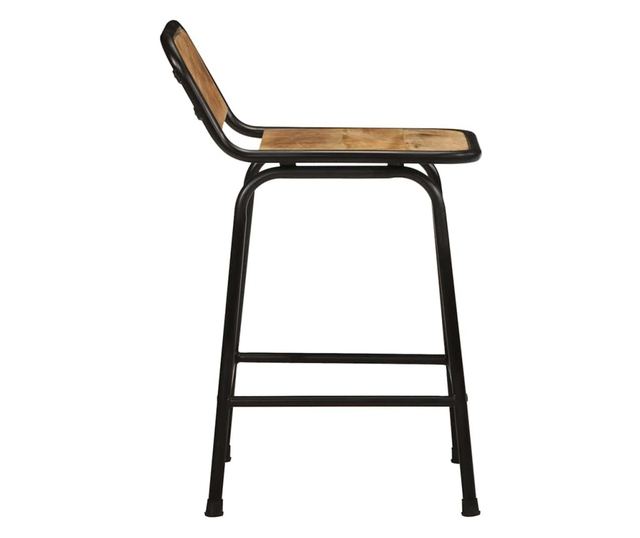 Barski stoli 4 kosi 46x35,5x70 cm Masiven grob mangov les