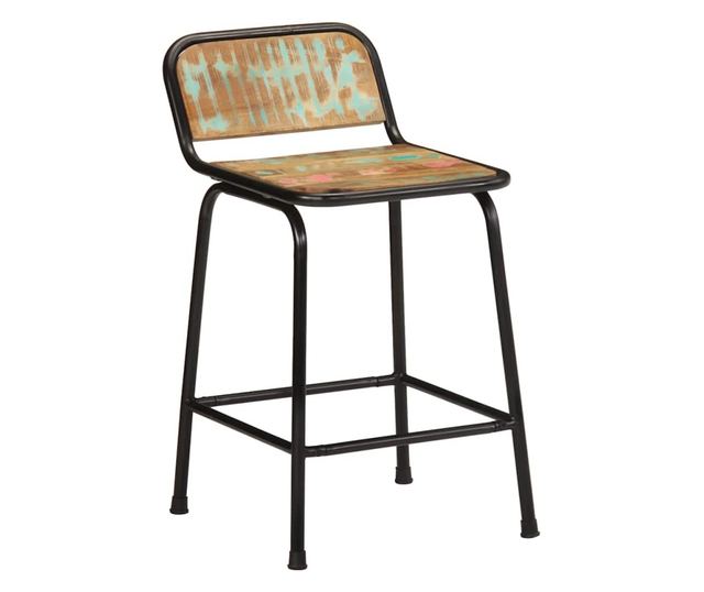 Barski stoli 4 kosi 46x35,5x70 cm Masiven predelan les