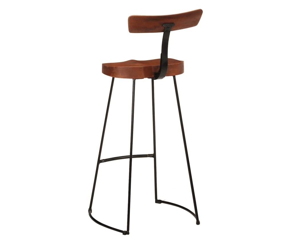 Barski stoli 2 kosa 49x43x103 cm Trden mangov les - 4