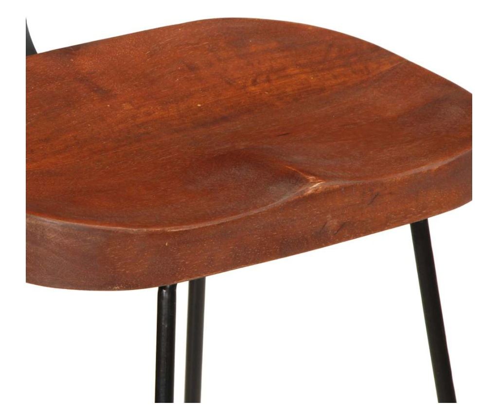 Barski stoli 2 kosa 49x43x103 cm Trden mangov les - 6