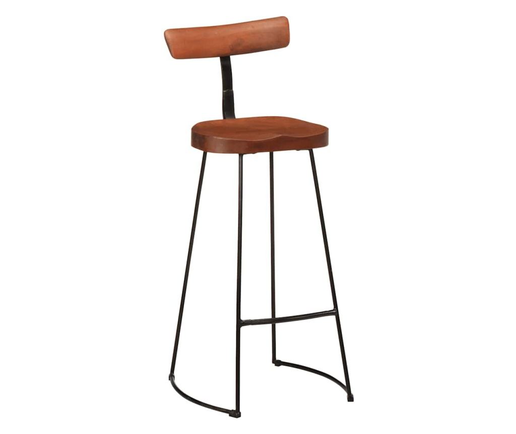 Barski stoli 2 kosa 49x43x103 cm Trden mangov les - 9