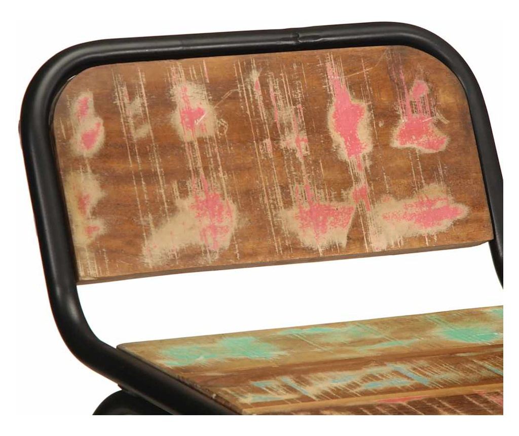 Barski stoli 2 kosa 46x35,5x80 cm Masiven predelan les - 5