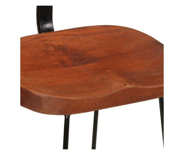 Barski stoli 2 kosa 49x43x79 cm Trden mangov les