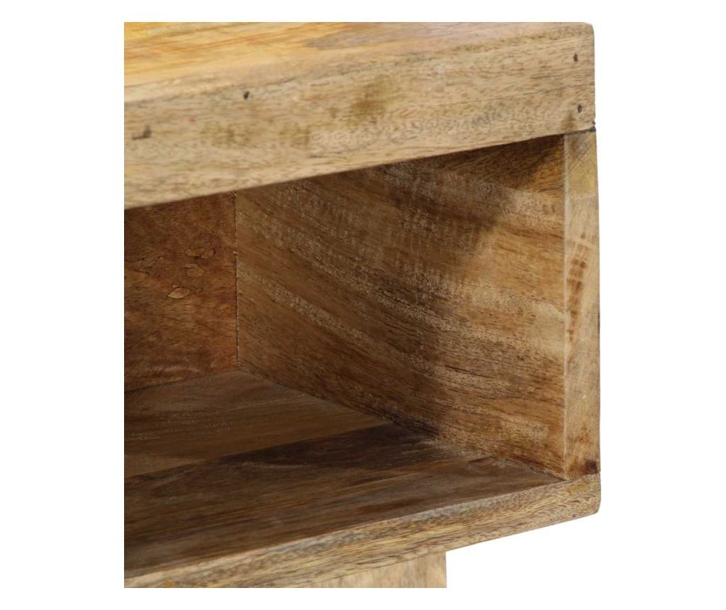 Нощно шкафче 50x27x50 cm Масивна груба дървесина Манго - 7