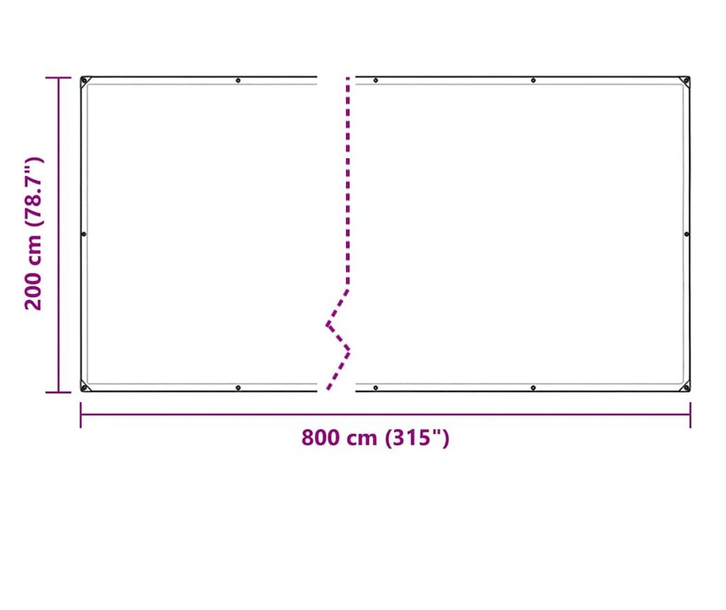 Покривало за растения с капси 2x8 m PVC - 10