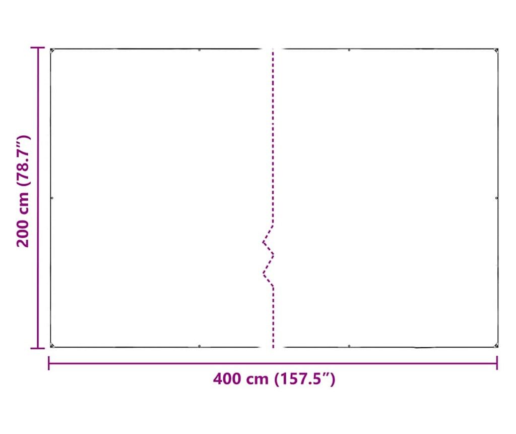 Покривало за растения с капси 2x4 m PVC - 10