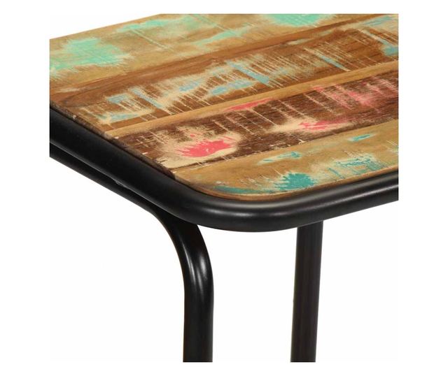 Barski stoli 2 kosa 46x35,5x80 cm Masiven predelan les