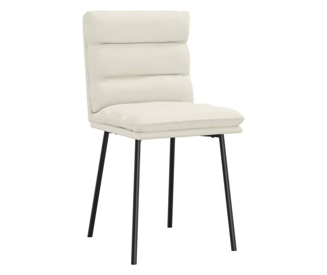 Kuhinjski stoli, 6 kosov, kremni, žamet