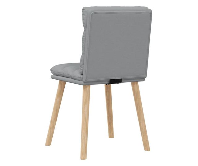 Vrtljivi jedilni stoli, komplet 4, svetlo sivi, blago