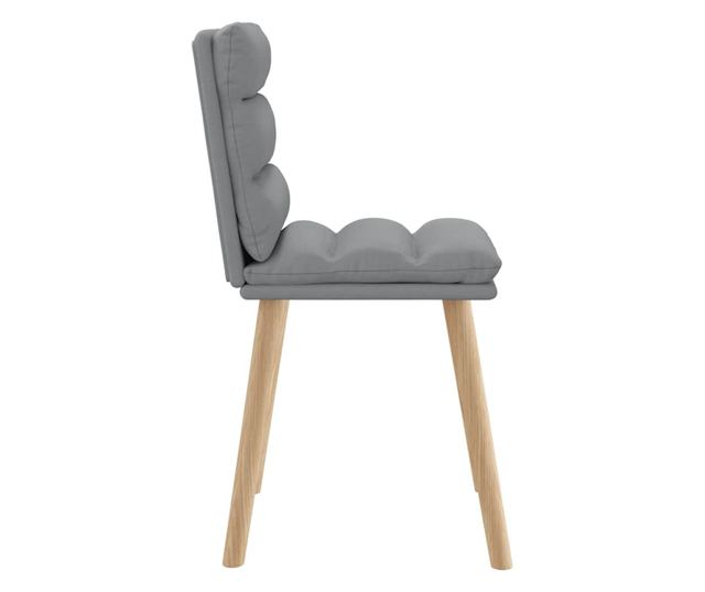 Vrtljivi jedilni stoli, komplet 4, svetlo sivi, blago