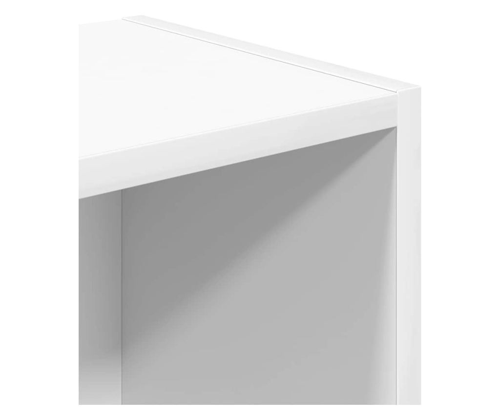 Библиотека, бяла, 31x24x77 см, инженерно дърво - 9