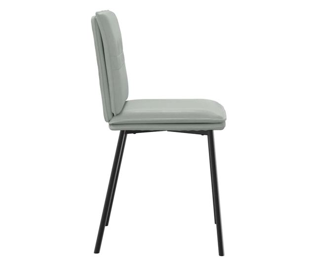 Jedilni stoli, 6 kosov, svetlo sivi, žamet