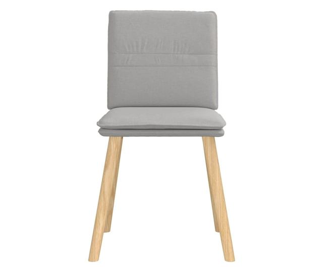 Jedilni stoli 4 kosi sivo blago