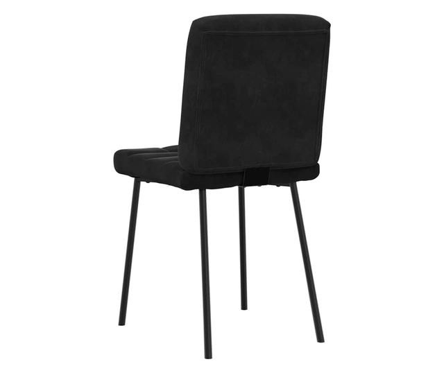 Kuhinjski stoli, komplet 4, črn žamet